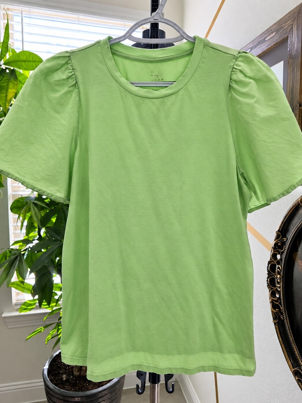 a new day Light Green Puff Sleeve Tee